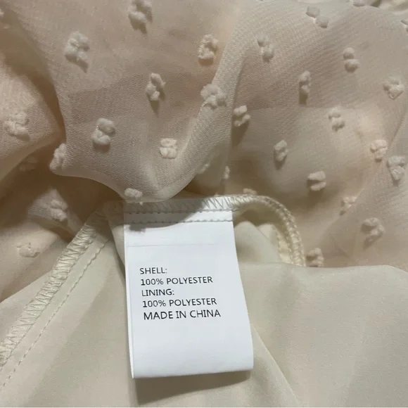 NWT women’s casual cream color long sleeve dress.  Size Medium - Picture 5 of 5